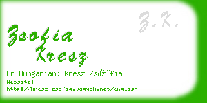 zsofia kresz business card